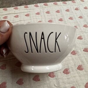 Rae Dunn White Snack Bowl